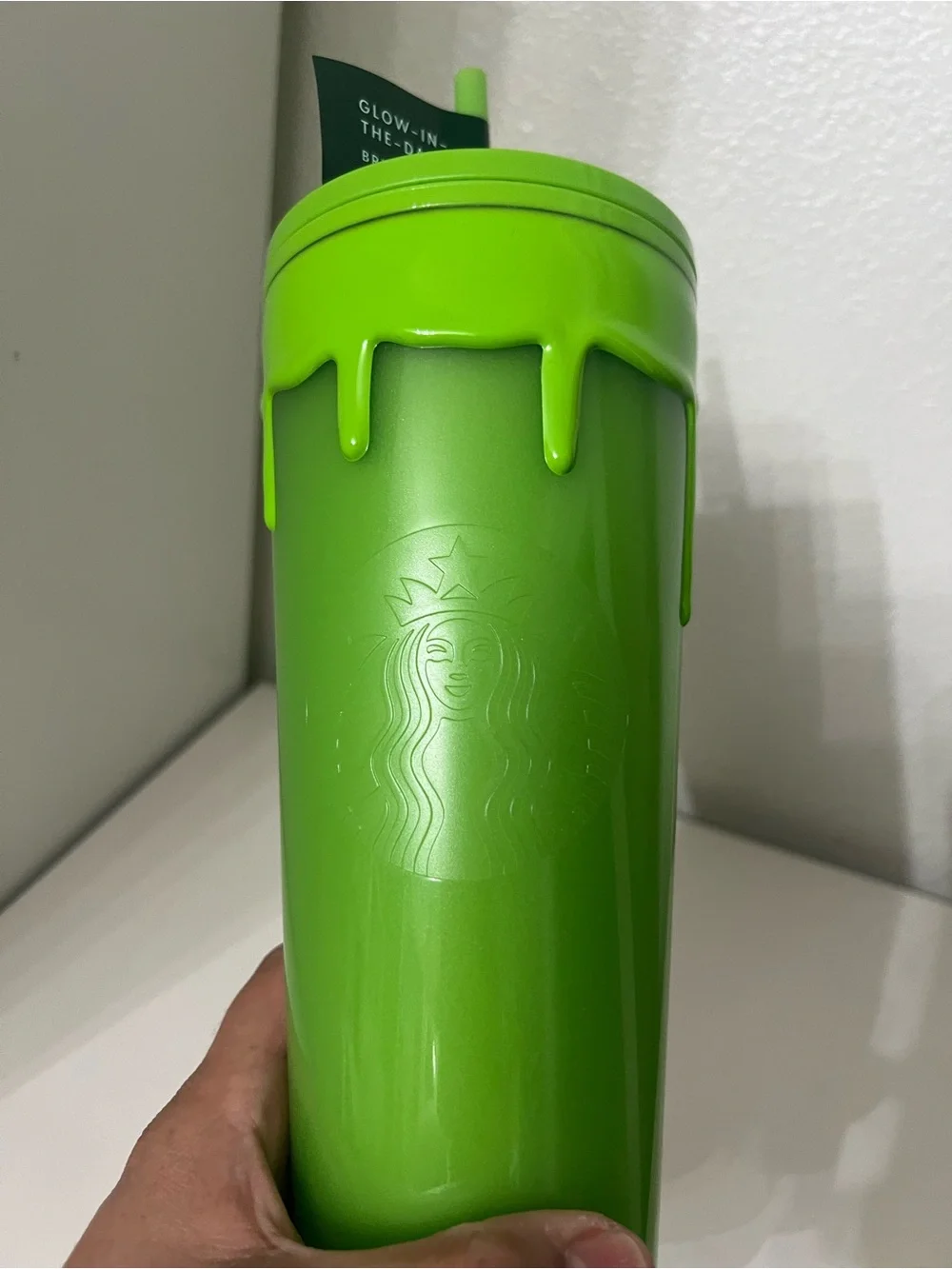 Starbucks New Neon Green glow in the dark limited edition.